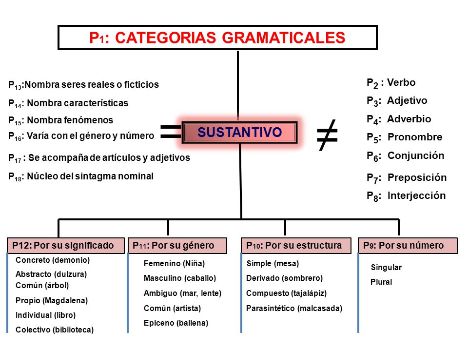 Categoria gramatical de los